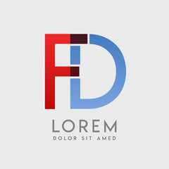 FD logo letters with 