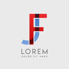 Fototapeta premium FJ logo letters with 