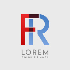 FR logo letters with 