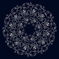 Vector vintage round ornaments.