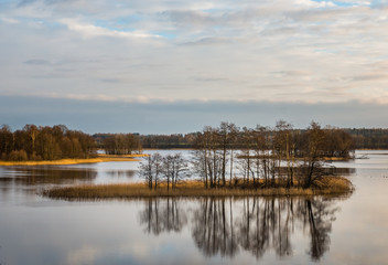 Soltmany lake near Kruklanki in Masuria, Poland