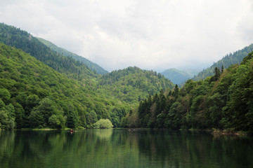 Naklejka na ściany i meble Biogradsko lake in national park Biogradska Gora, Montenegro