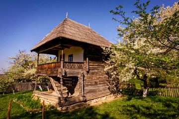 Wooden traditional house for the countryside of Romania