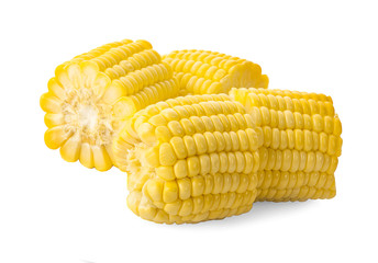 Sweet corn isolated on white background