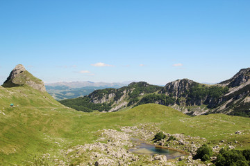 Fototapeta na wymiar National Park Durmitor, a mountain pass, Montenegro 