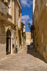 Fototapeta na wymiar Street in the beautiful baroque city of Lecce in southern Italy