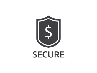 Dollar shield icon. money Security protection symbol Concept vector illustration