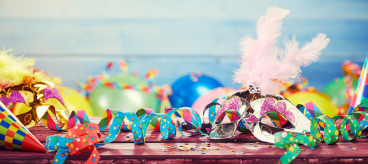 Colourful carnival panoramic banner