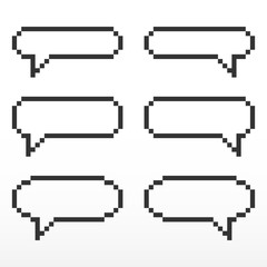 Pixel speech bubble icon. - 187301957