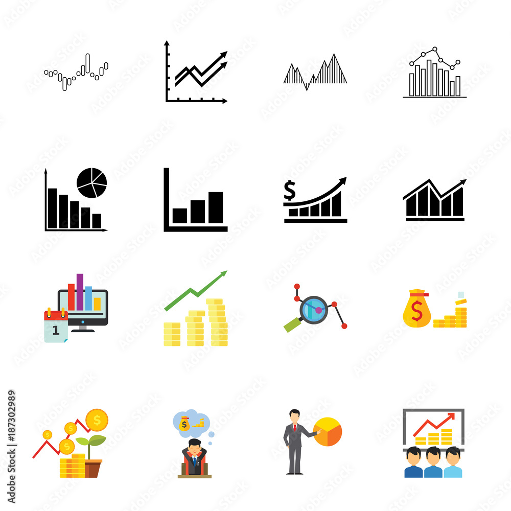 Canvas Prints Company budget icon set