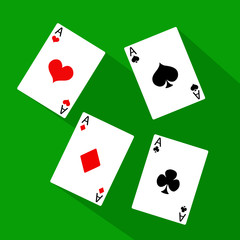 Vector Playing Card Suit Icon Symbol Set