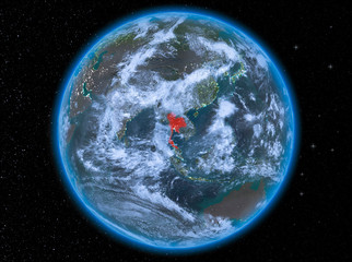 Thailand at night on Earth