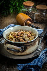 Traditional polish sauerkraut (bigos).