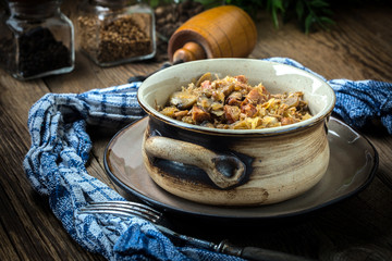 Traditional polish sauerkraut (bigos).