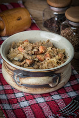 Traditional polish sauerkraut (bigos).