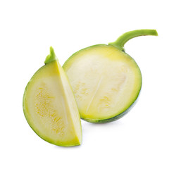 fresh young pumpkin isolated on white background