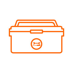 Outline Tool Box Storage Drawing Vector Illustration Graphic