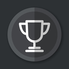 trophy web gray icon concept