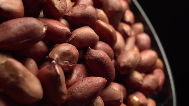 Unpeeled peanuts in rotation