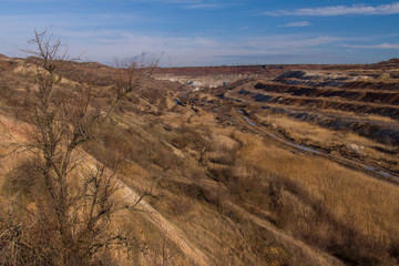 Kaolin quarry in the Zaporozhye region