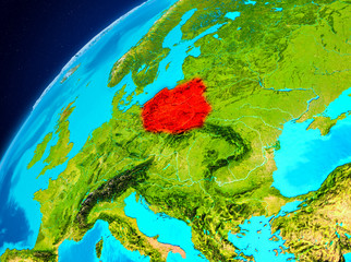 Poland on Earth from space