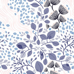 Seamless floral pattern vector illustration.