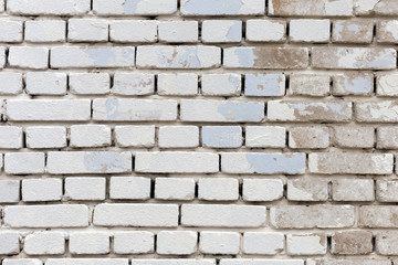 Background texture of a old white brick wall