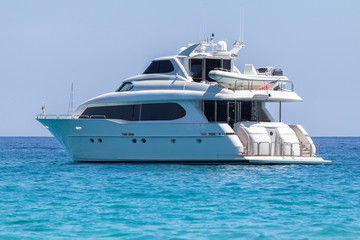Luxury yacht in the sea