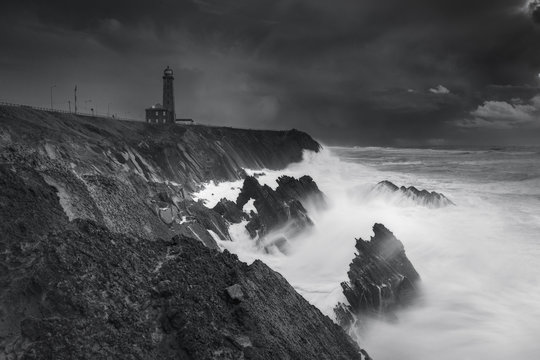 Lighthouse storm