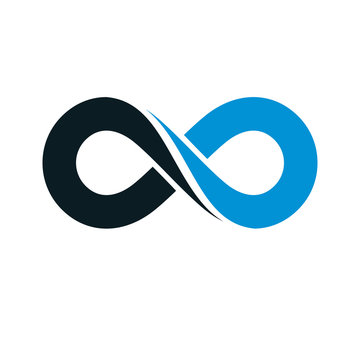 Endless Infinity Loop vector symbol, conceptual logo special design.