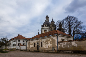 Naklejka premium Baroque church and monastery Camaldolese in Pazaislis, Kaunas, Lithuania