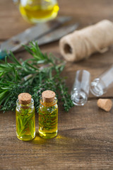 olive oil with herbs