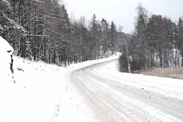 Obraz premium Winer's road