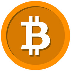 Coin with a bitcoin sign