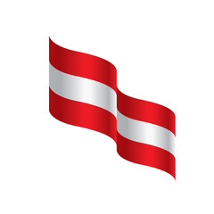 Austria flag, vector illustration