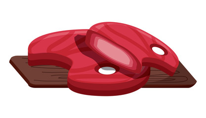 cutting board with meats steaks 