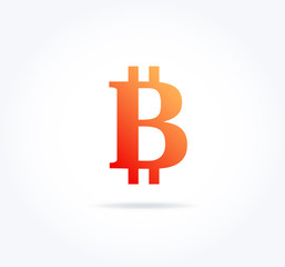 Bitcoin Flat Vector Icon