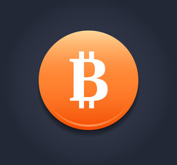 Bitcoin Round Vector Icon