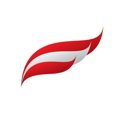 Obraz premium Austria flag, vector illustration