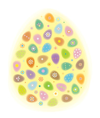 Vector Easter egg isolated.