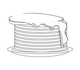 pancakes with syrup icon