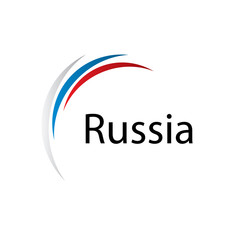 Russia flag, vector illustration