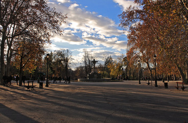 Obraz premium Retiro Park in winter, Madrid