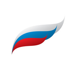 Naklejka premium Russia flag, vector illustration