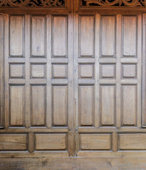 antique thai style wooden wall