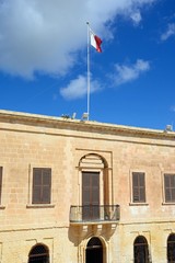 Fototapeta na wymiar View of the Court of Justice building within the citadel, Victoria (Rabat), Gozo, Malta.