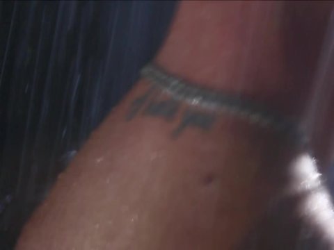 I hate you tattoo. slow motion. FULL HD