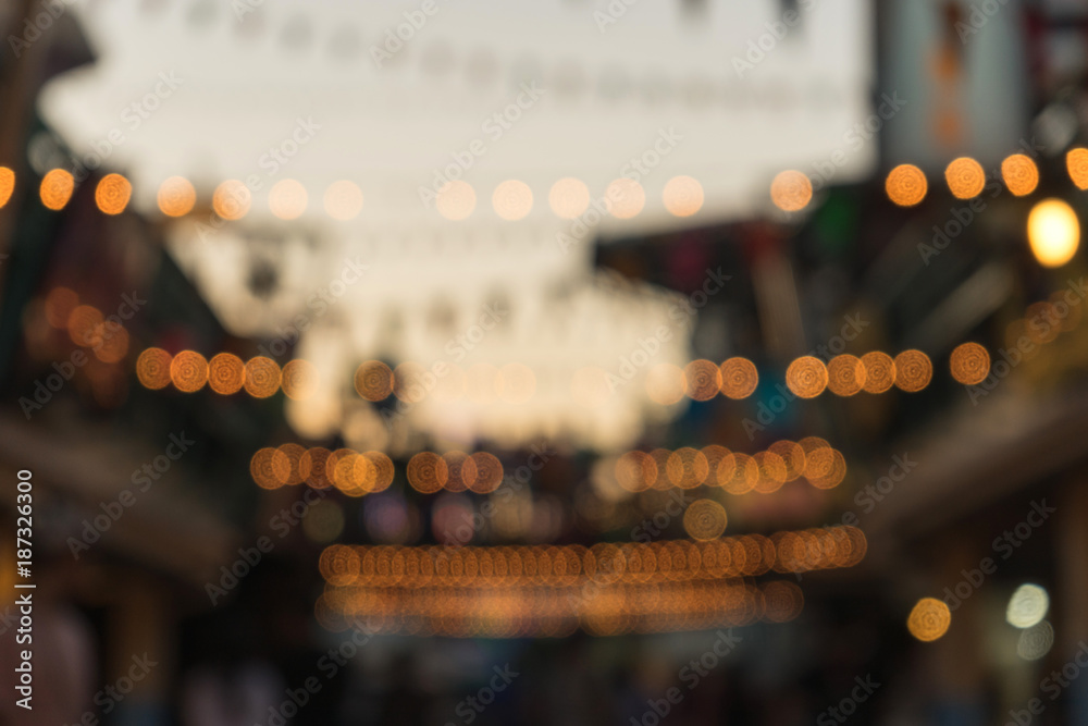 Poster blur image and light bokeh