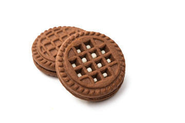double biscuit sandwich isolated
