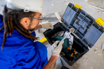 Worker on a consruction site